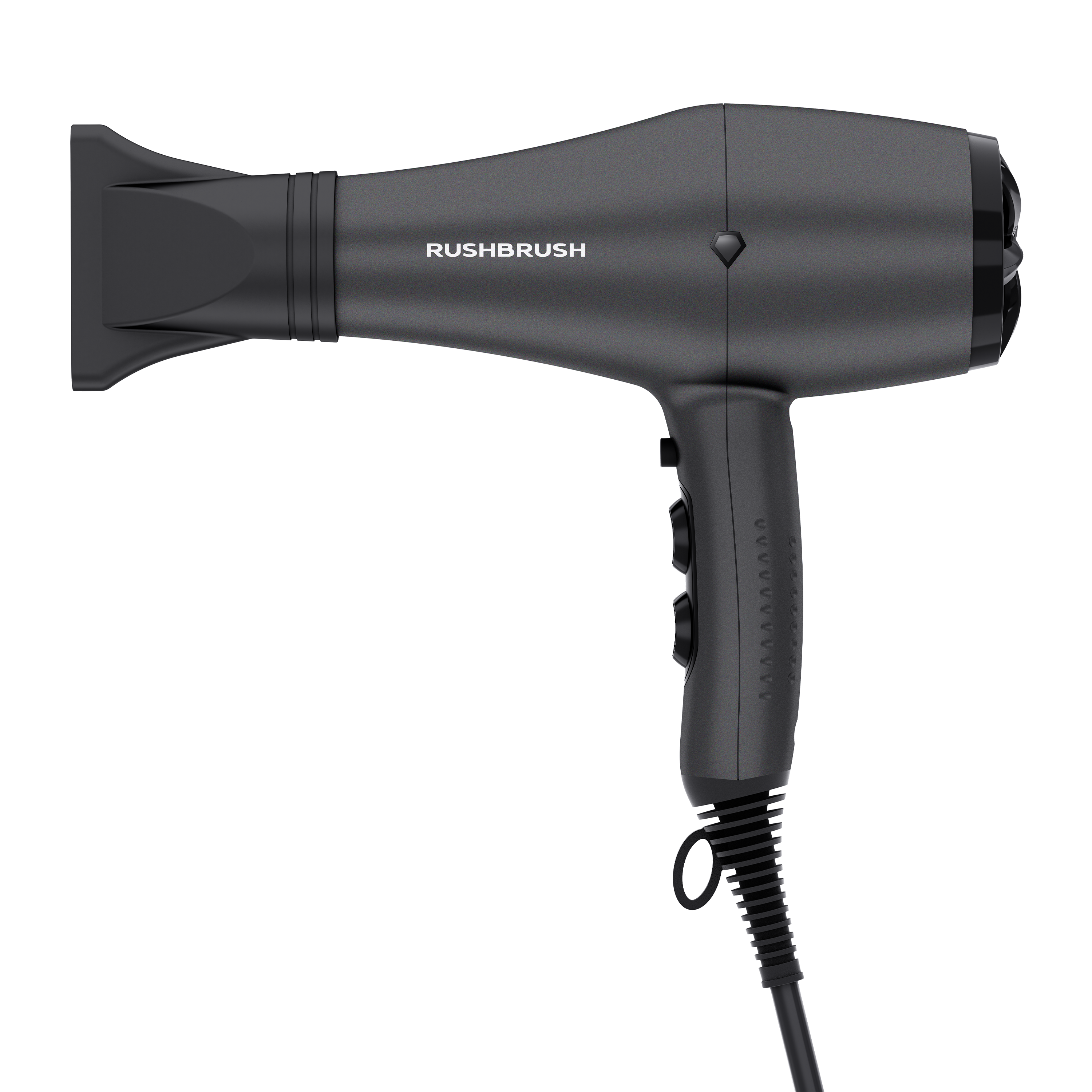 Rush Brush D3 K Hair Dryer with Attachments, 3000 Watt - Black Rush Brush D3 K Hair Dryer with Attachments, 3000 Watt - Black